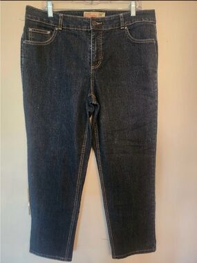 JMZ Just My Size Jeans Straight Leg Denim Black SZ 16 Short Dark Wash